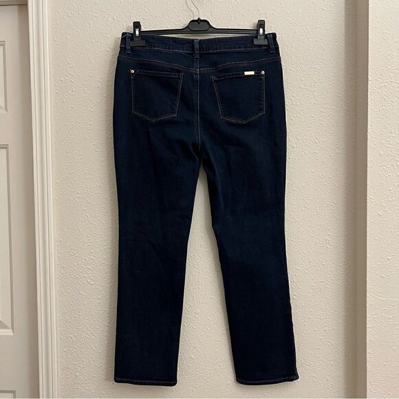Chico’s So Slimming Dark Wash Slim Jeans 1S / 8 Short - Picture 4 of 14